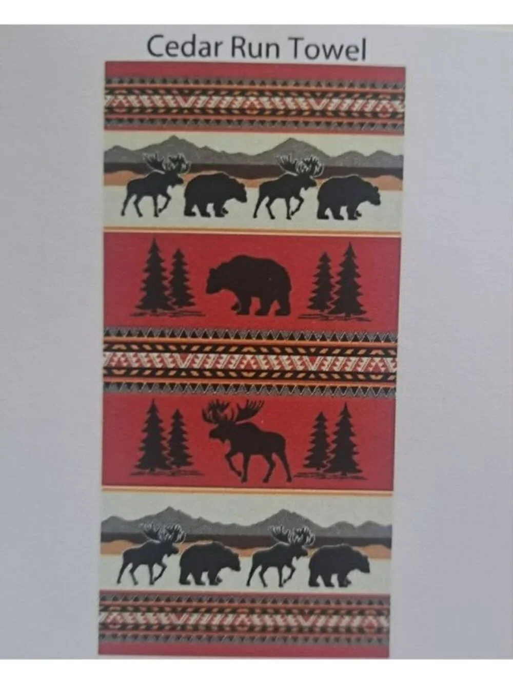 Cedar Run Red Southwest Beach Bath Pool Gift Towel Cotton New Rustic Moose Bear